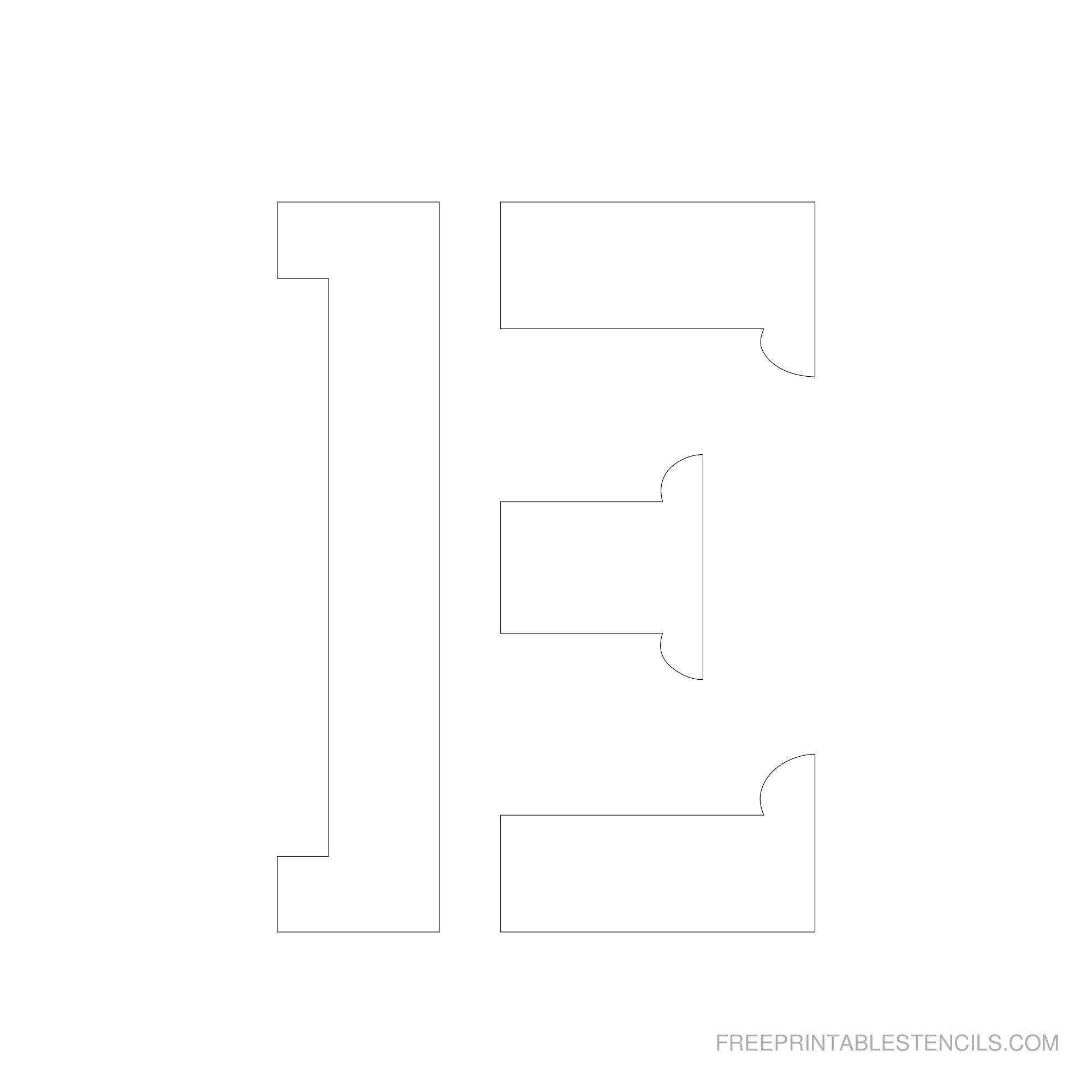 Printable 2 - 6 Inch Letter Stencils | Calligraphy Ideas | Letter - Free Printable 5 Inch Number Stencils