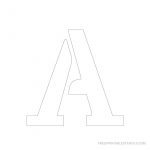 Printable 4 Inch Letter Stencil A | 06/19 | Letter Stencils, Free   Free Printable 4 Inch Block Letters