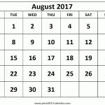 Printable August 2017 Calendar   Free Printable August 2017