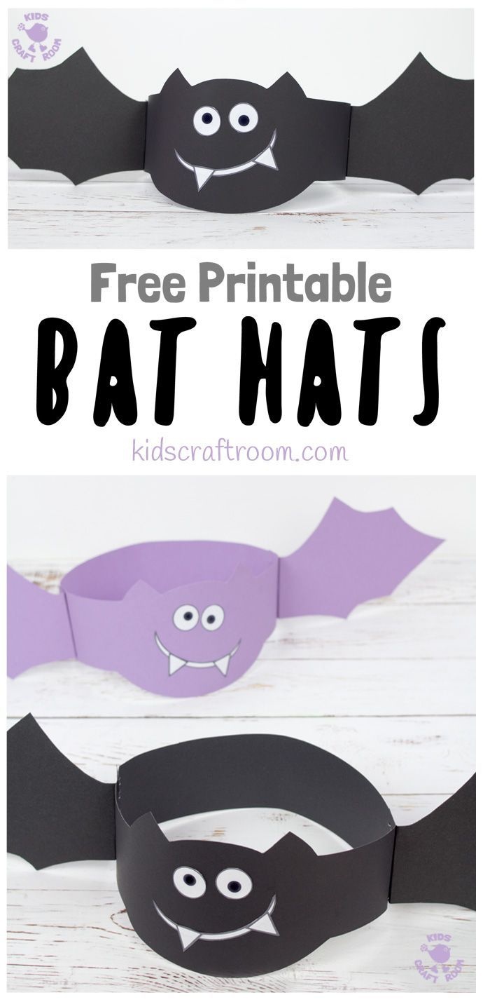 Printable Bat Hats | Halloween Crafts | Halloween Crafts For Kids - Halloween Crafts For Kids Free Printable