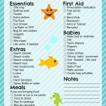 Printable Beach Checklist   In The Playroom   Free Printable Beach Pictures