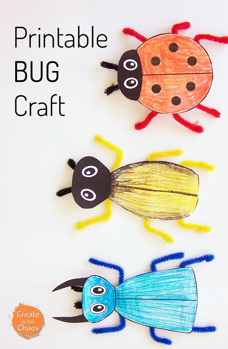 Printable Bug Craft - Create In The Chaos - Free Printable Craft Activities