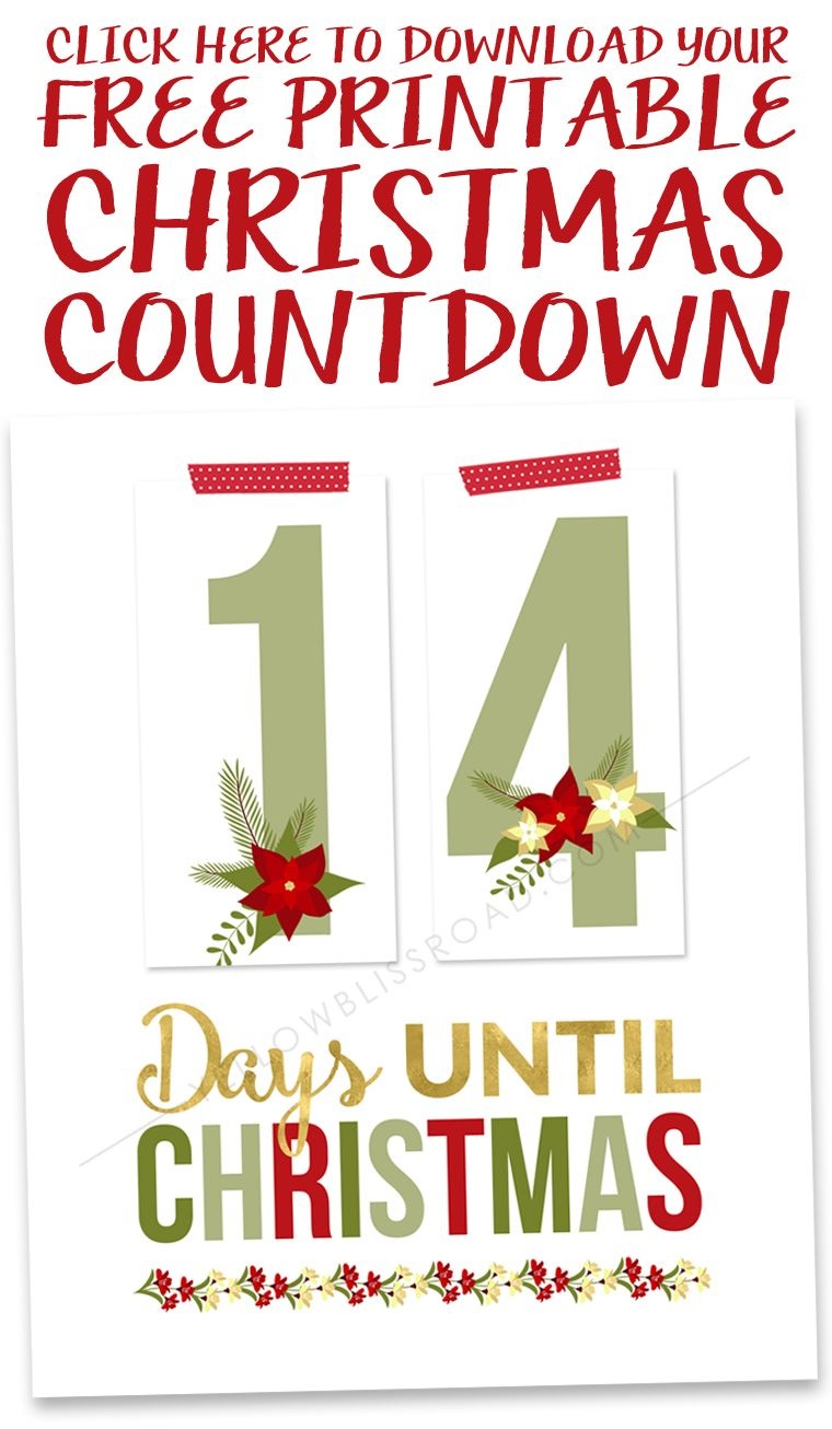 Printable Christmas Countdown | *christmas* | Christmas Countdown - Christmas Countdown Free Printable