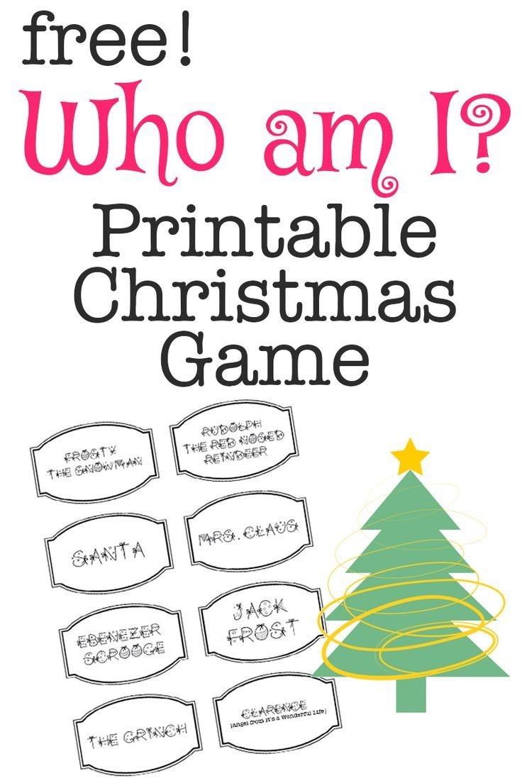 Printable Christmas Game: Who Am I? | Bloggers&amp;#039; Best Diy Ideas - Free Games For Christmas That Is Printable