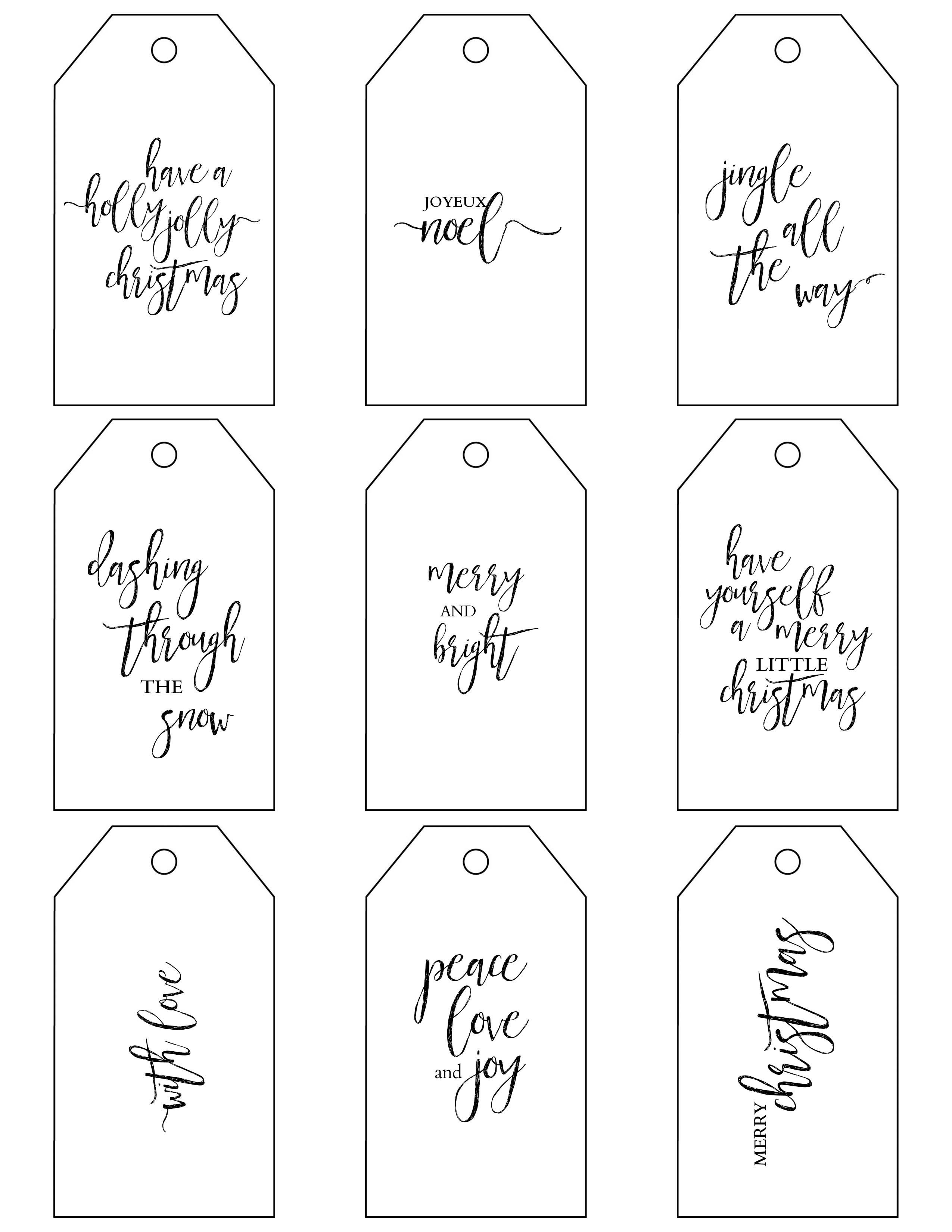 Printable Christmas Gift Tags Make Holiday Wrapping Simple - Free Printable Gift Tags