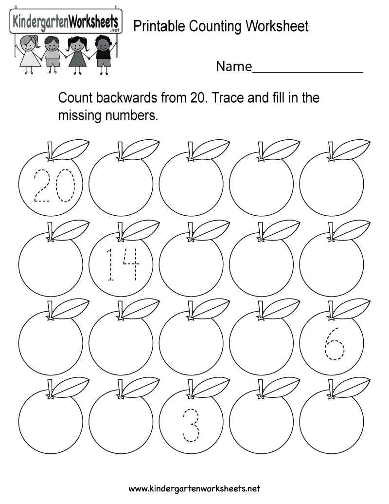 Printable Counting Worksheet - Free Kindergarten Math Worksheet For Kids - Free Printable Number Worksheets For Kindergarten