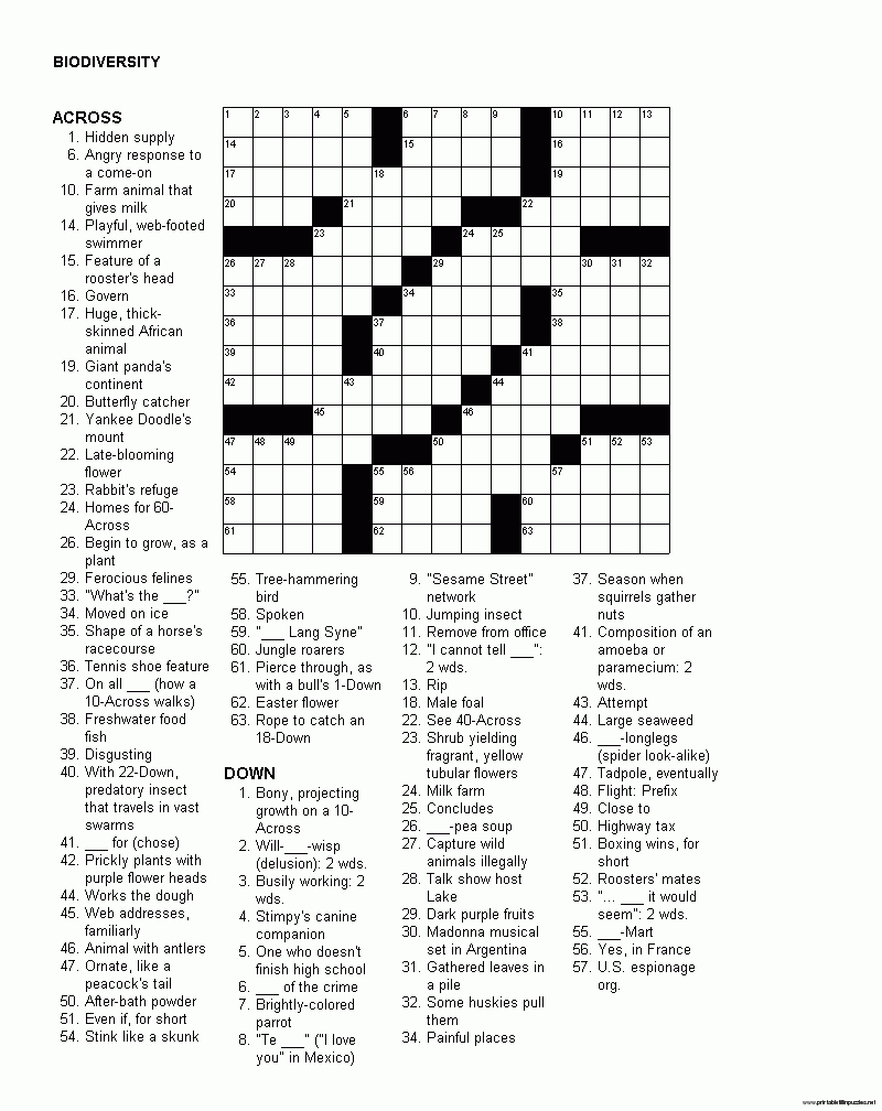 Printable Crossword Puzzles For Adults | English Vocabulary - Free Daily Online Printable Crossword Puzzles