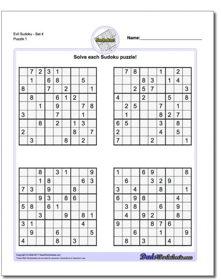Free Printable Super Challenger Sudoku