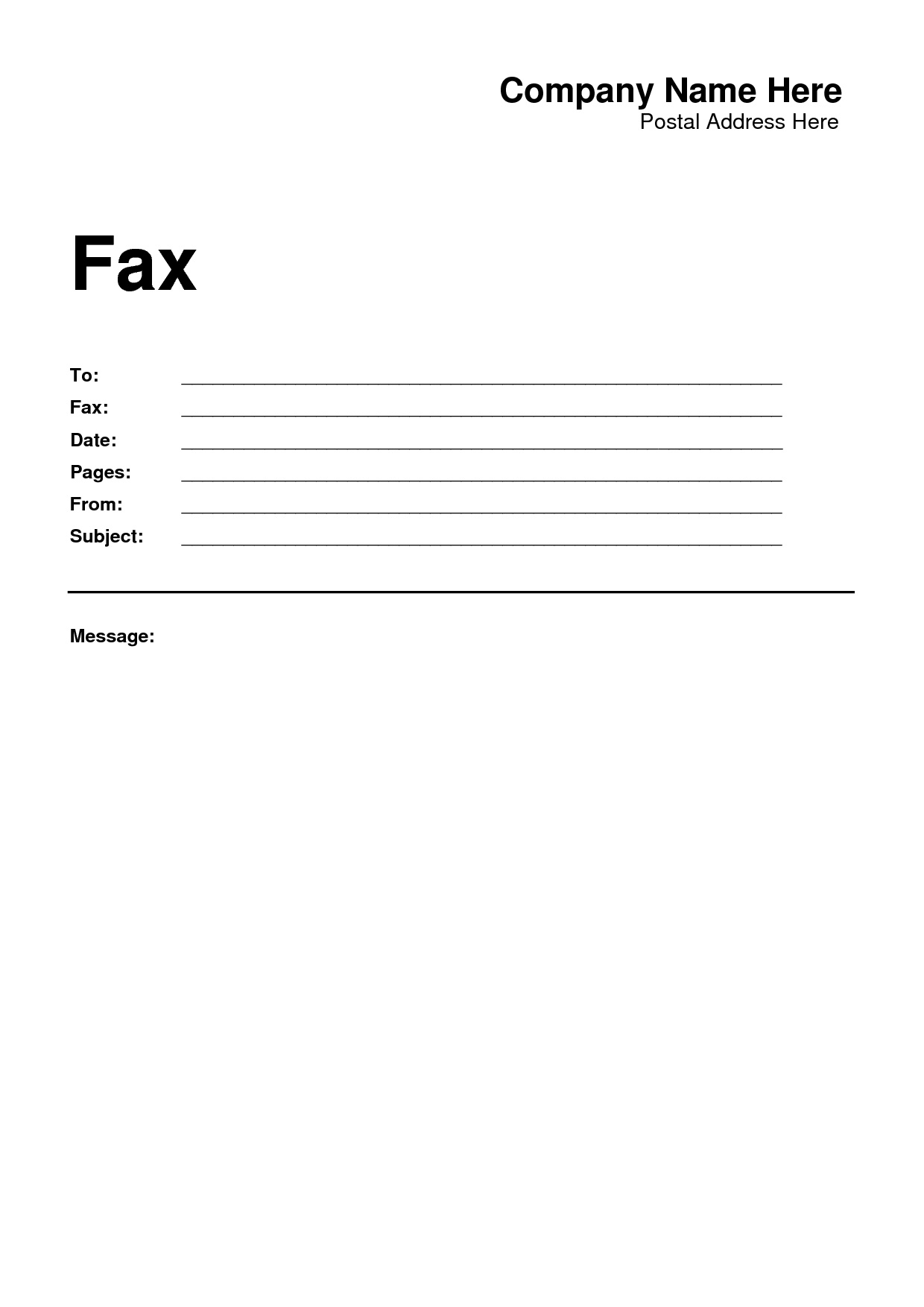 Printable Fax Cover Sheet Template - Radiodignidad - Free Printable Fax Cover Page