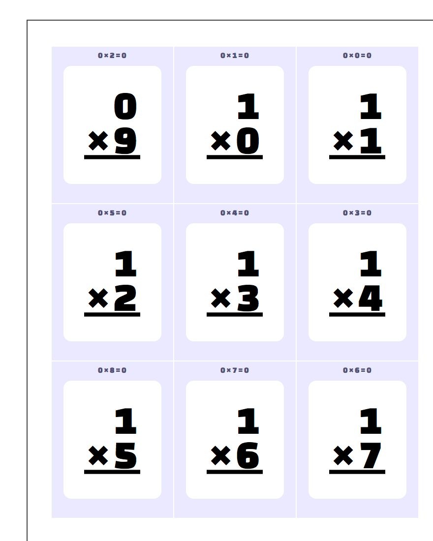 Free Printable Flash Cards For Multiplication Math Facts This Set