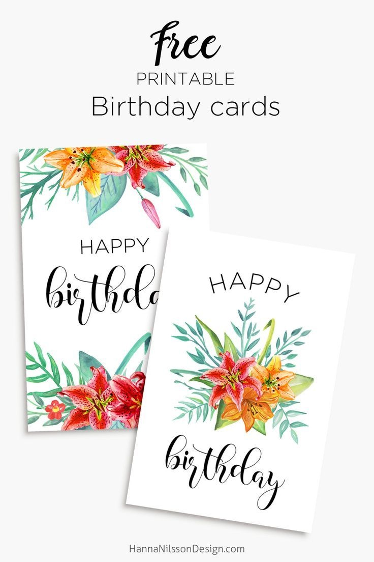 Printable Floral Birthday – Cards, Tags &amp;amp; Gift Box | Cards | Free - Free Printable Personalized Birthday Cards