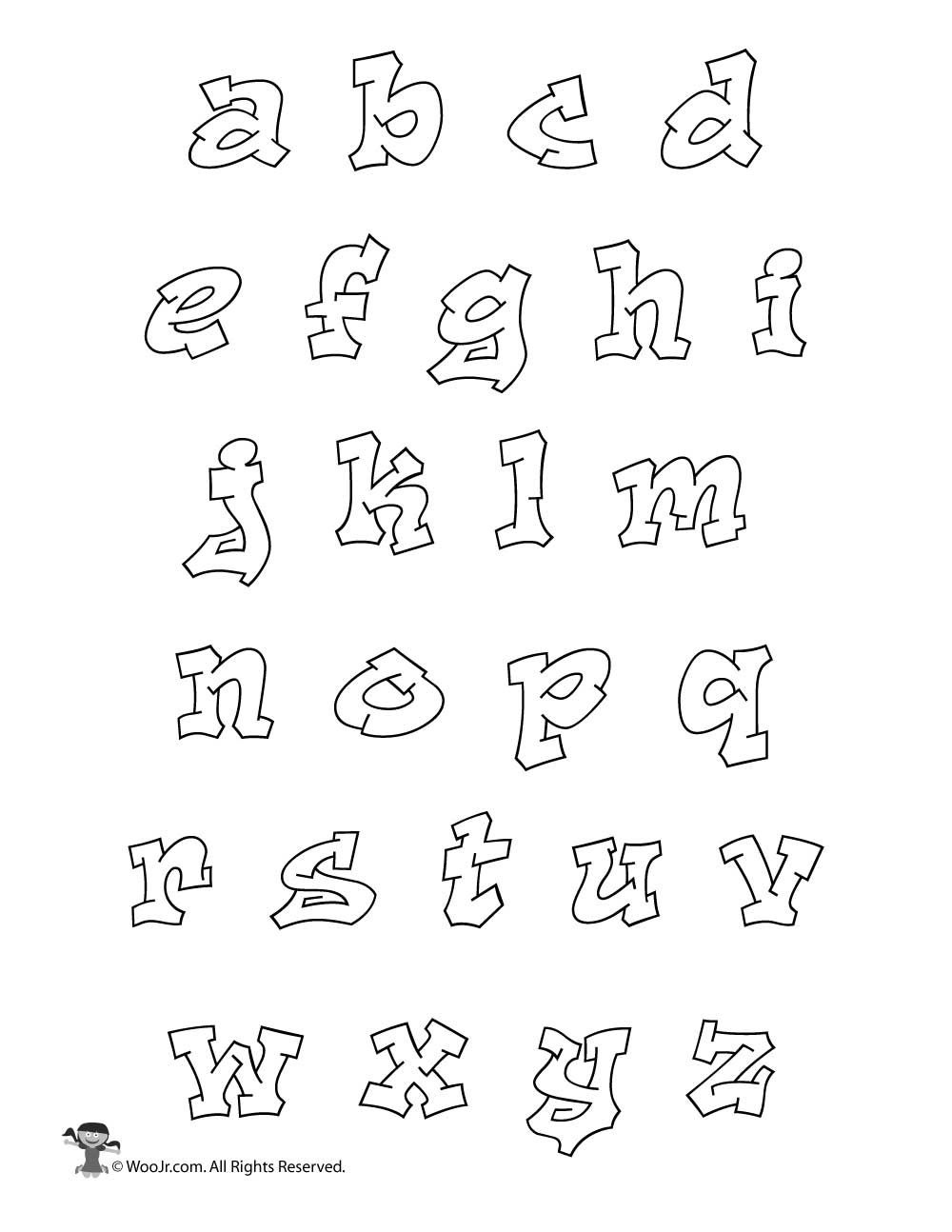 Printable Graffiti Bubble Letters Alphabet | Fontastic | Bubble - Free Printable Graffiti Letters Az