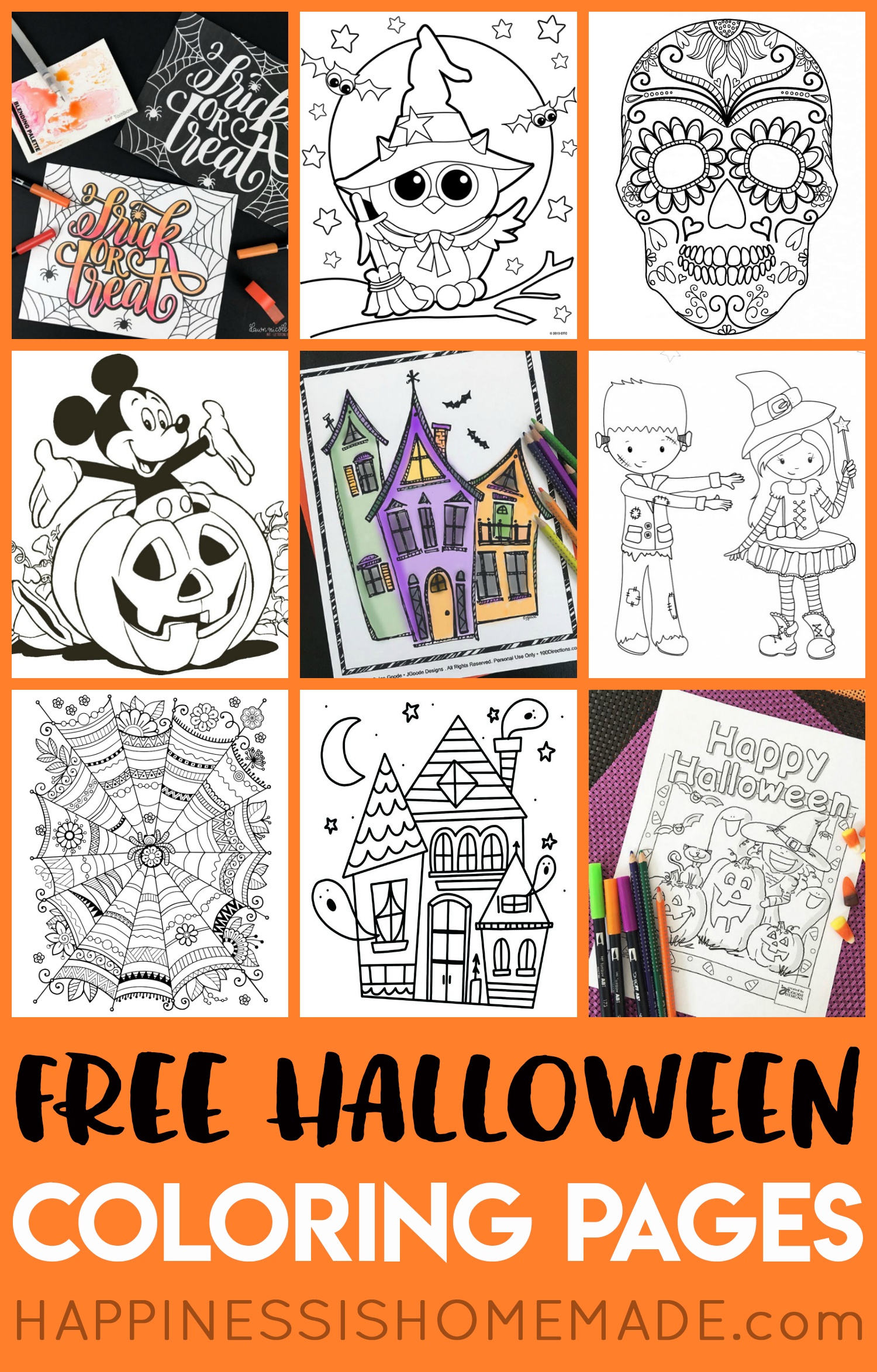 Printable Halloween Coloring Books - Happiness Is Homemade - Free Printable Halloween Homework Pass