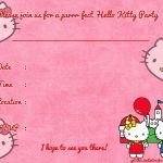 Printable Hello Kitty Birthday Invitation Template | Party | Hello   Hello Kitty Birthday Card Printable Free
