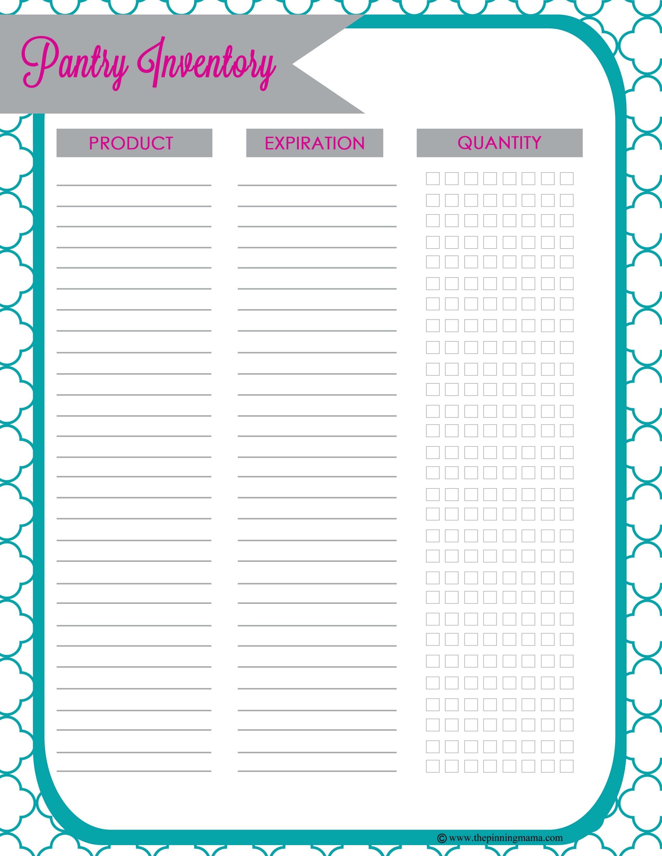 Printable Inventory List - Kaza.psstech.co - Free Printable Inventory Sheets