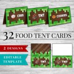 Printable Minecraft Food Labels   Minecraft Printable Birthday Party   Free Printable Minecraft Food Labels