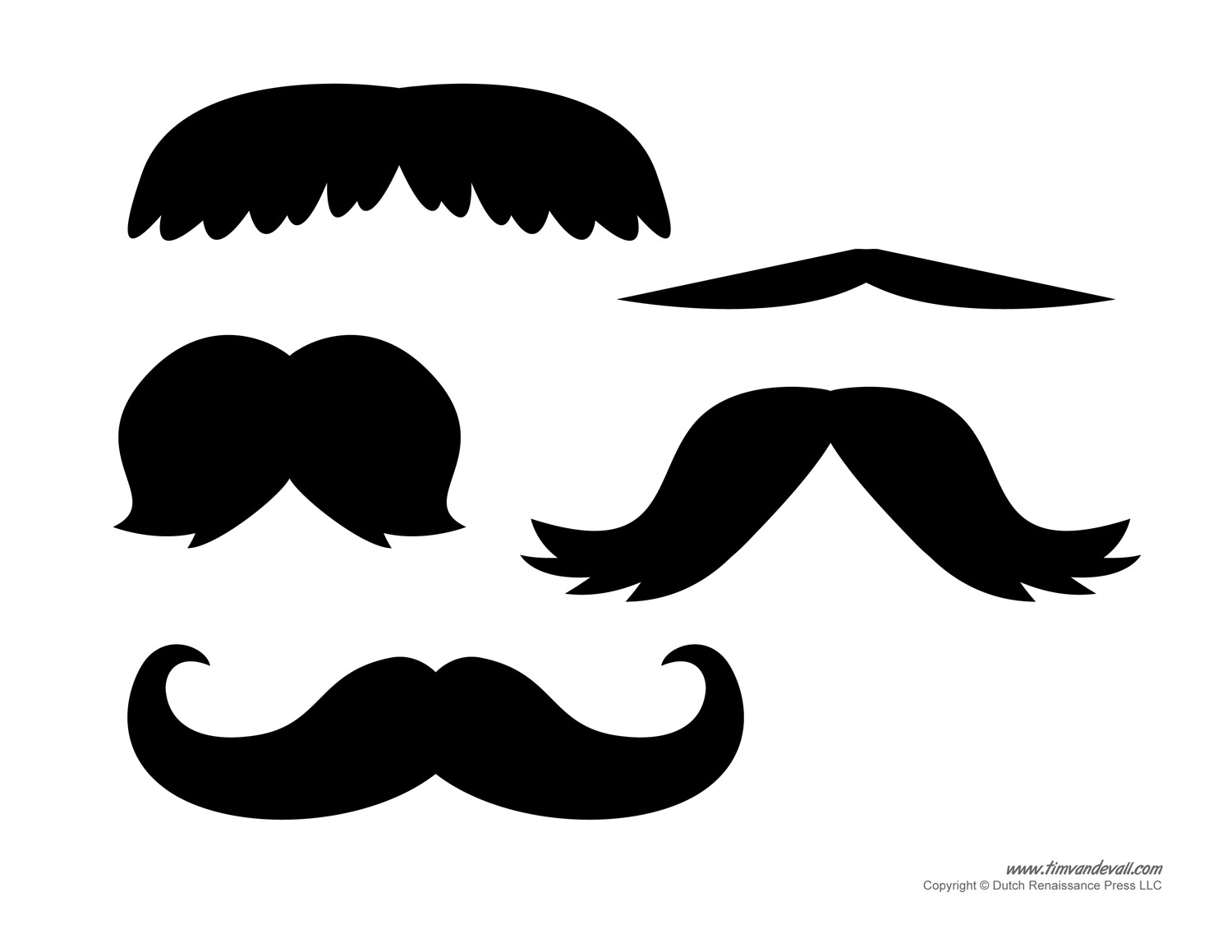 Printable Mustache Templates Mustaches For Kids Free Printable