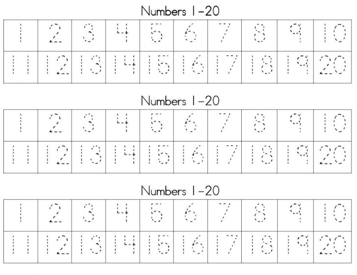 Free Printable Numbers 1 20