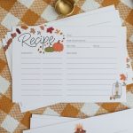 Printable Recipe Cards For Fall   Free Recipe Card Download   Free Printable Autumn Paper