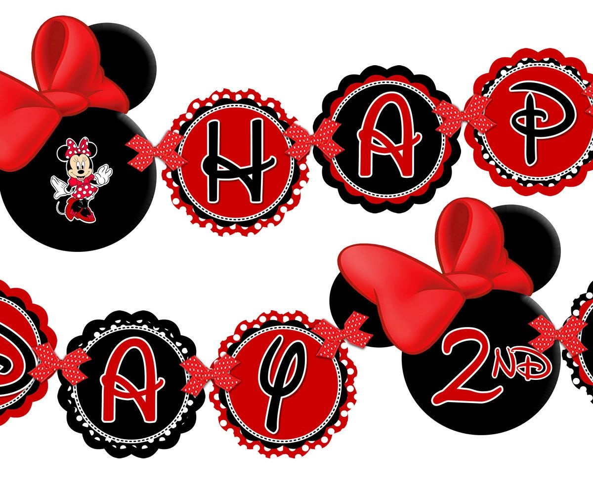 Minnie Mouse Birthday Banner Free Printable