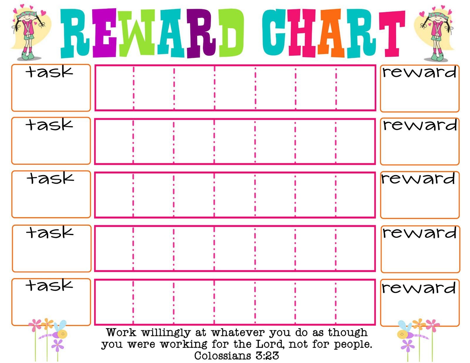 Printable Reward Chart | Printables | Reward Chart Kids, Kids - Free Printable Reward Charts