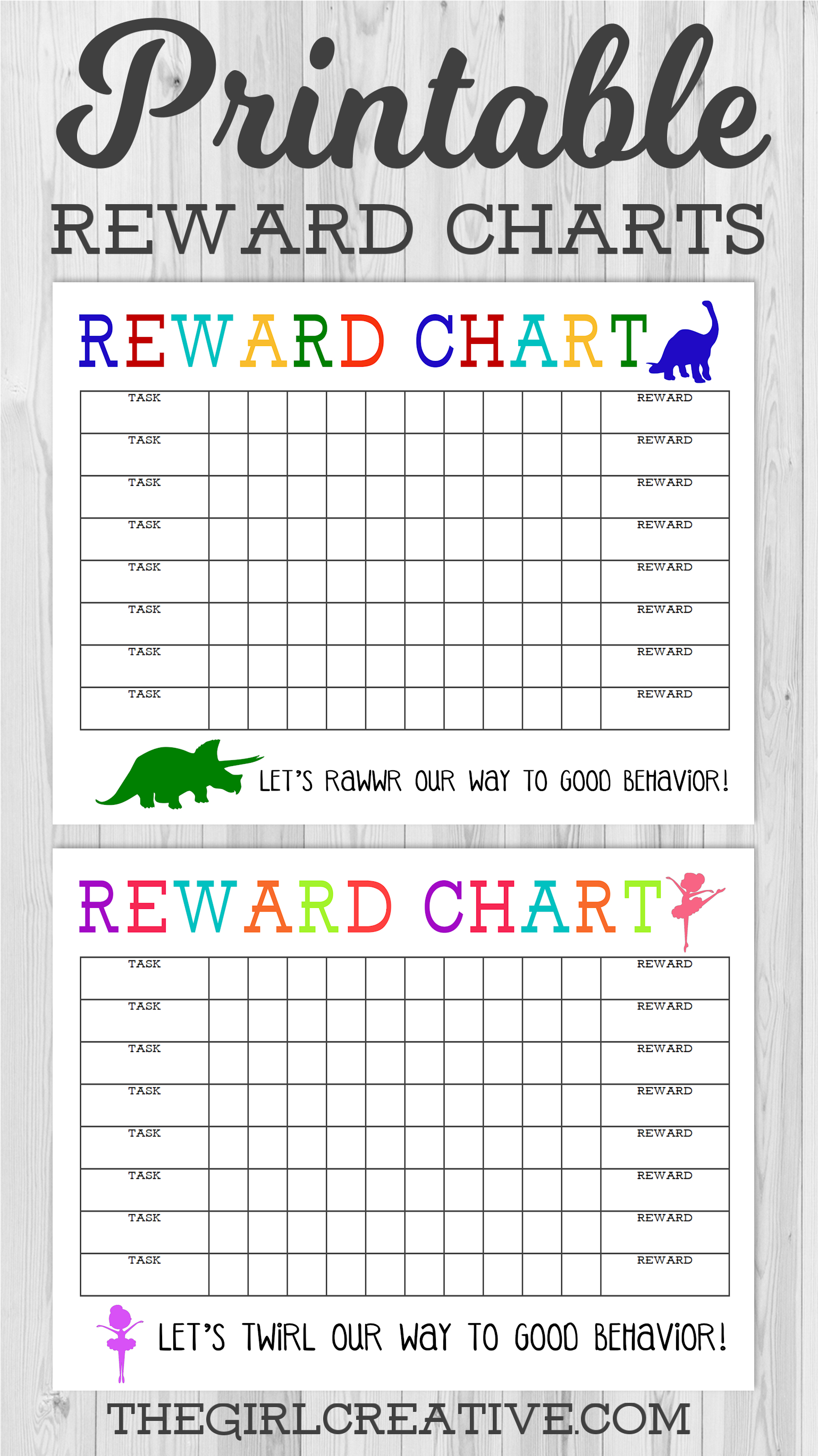 Printable Reward Chart - The Girl Creative - Free Printable Charts