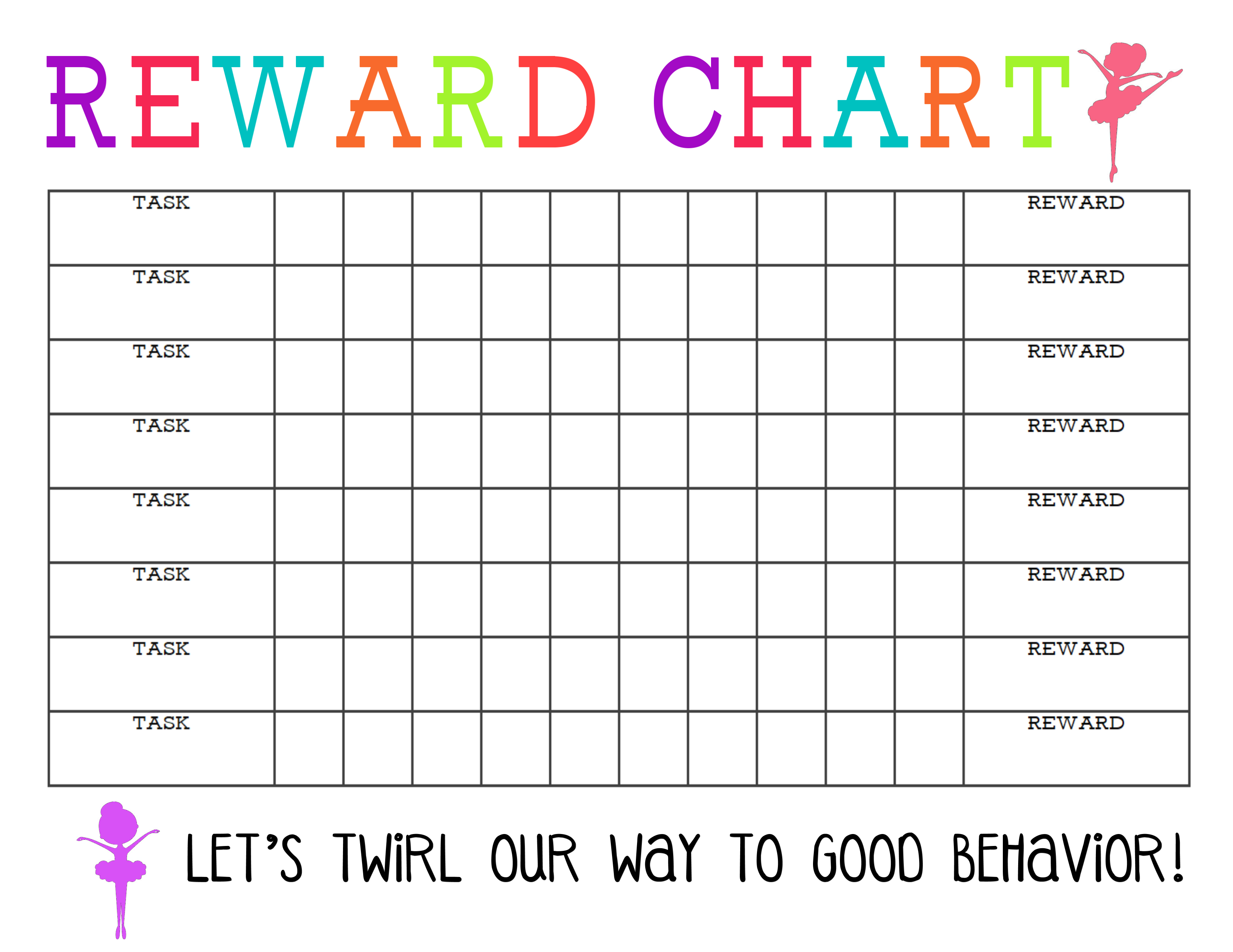 Printable Reward Chart - The Girl Creative - Free Printable Reward Charts