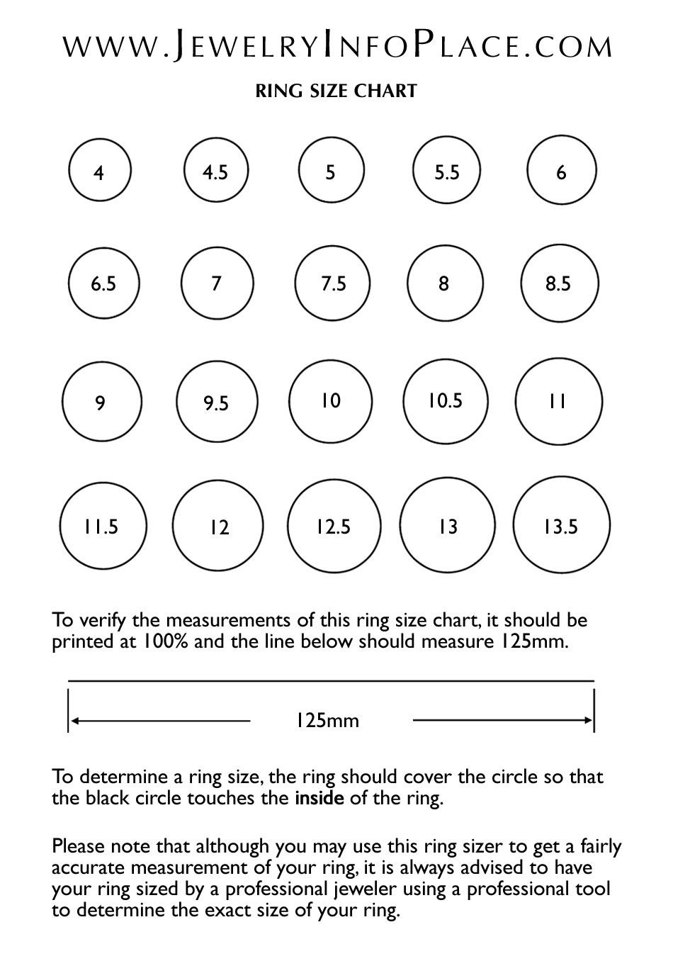 ring sizer for men printable