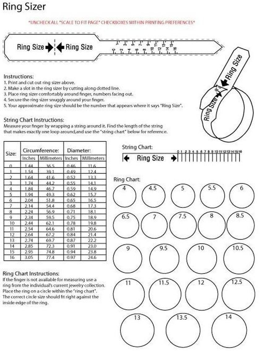 Printable Ring Sizer Pdf O2Kodtuc | Everything Crazy! | Rings, Ring - Free Printable Ring Sizer Uk