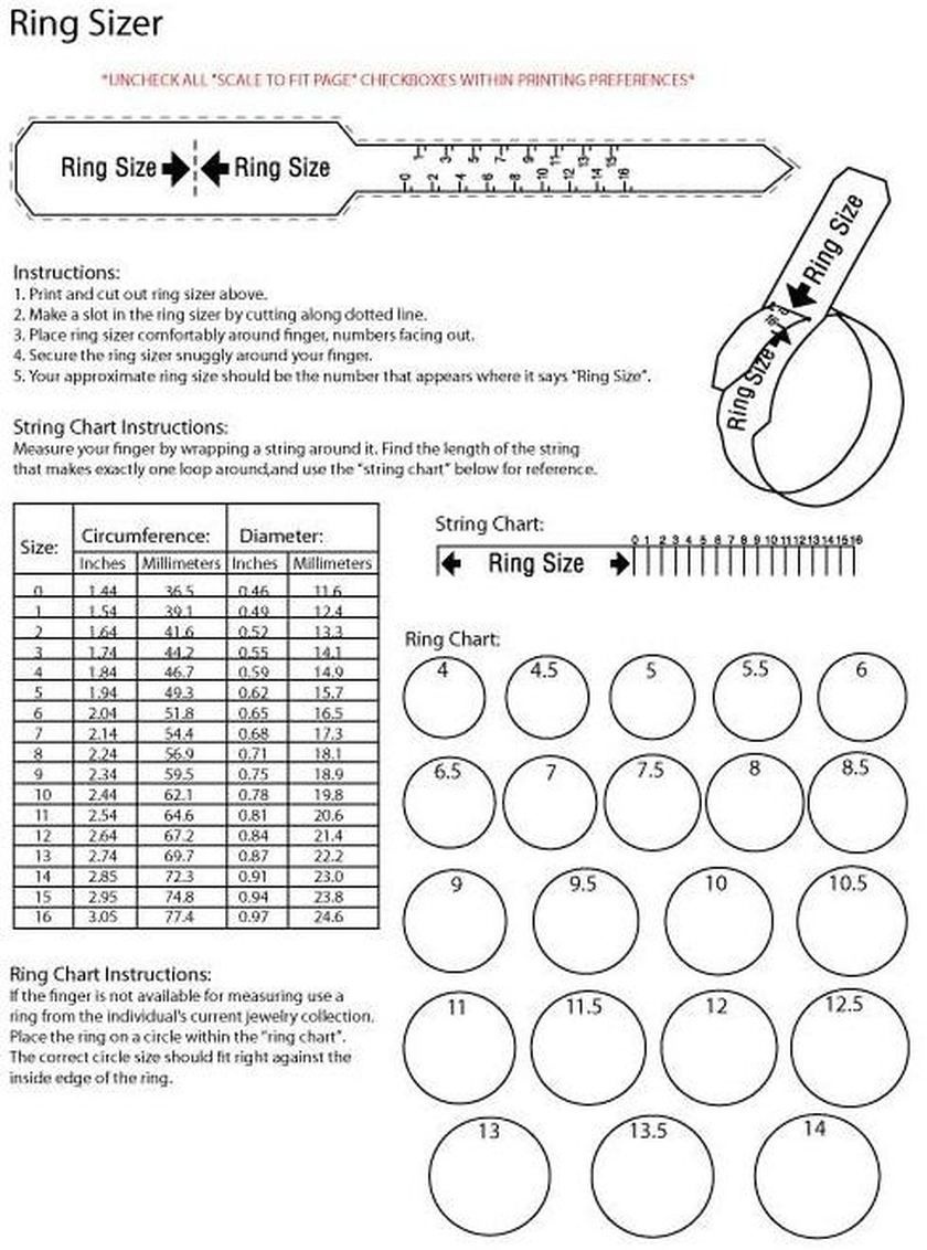 Free Printable Ring Sizer Uk Free Printable A To Z