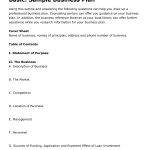 Printable Sample Business Plan Template Form | Forms And Template In   Free Printable Simple Business Plan Template