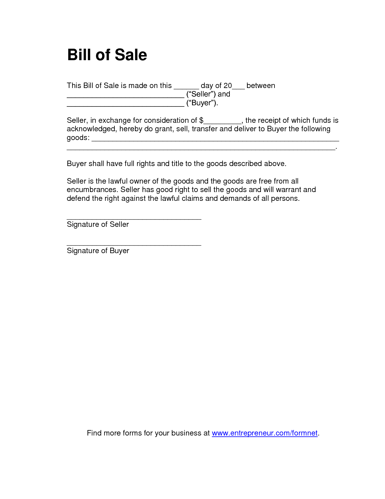 Printable Sample Tractor Bill Of Sale Form | Laywers Template Forms - Find Free Printable Forms Online