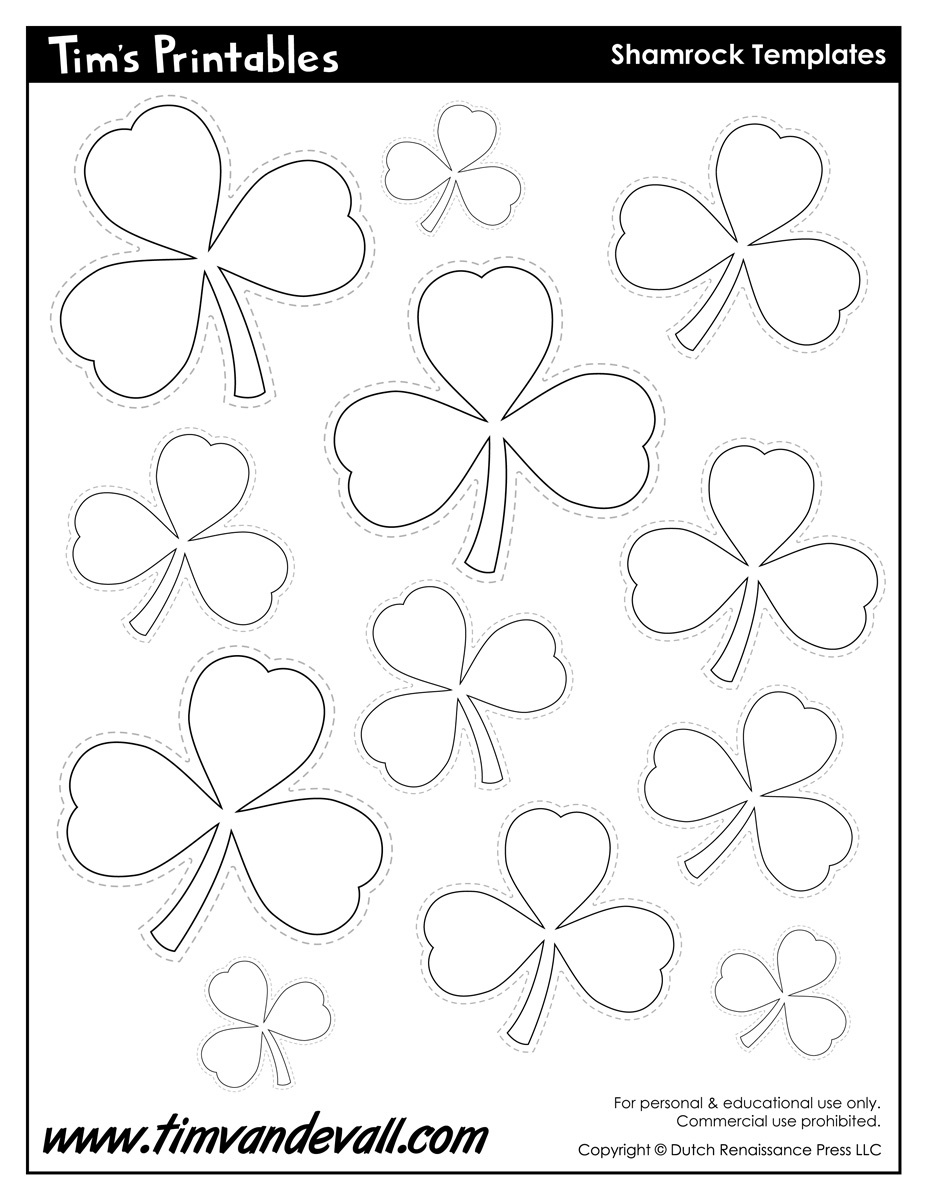 Printable Shamrock Templates | Printable Shape Templates - Shamrock Template Free Printable