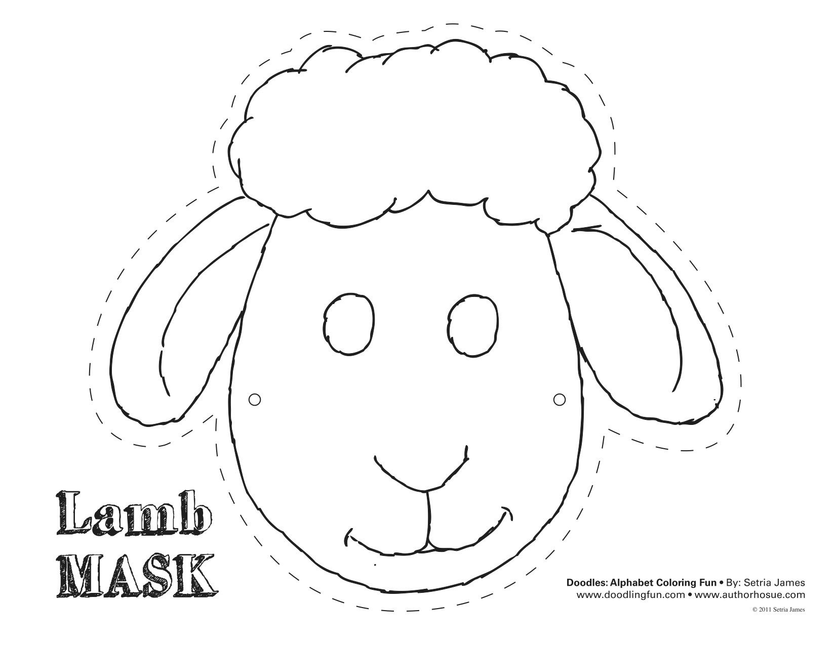 Printable Sheep Mask Template | Art | Sheep Mask, Mask Template - Animal Face Masks Printable Free