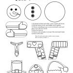 Printable Snowman Coloring Page Craft | Fun Ideas For Kids | Snowman   Free Printable Crafts