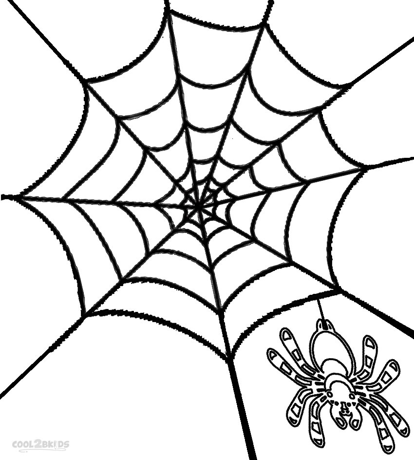 Printable Spider Web Coloring Pages For Kids | Cool2Bkids - Free Printable Spider Web
