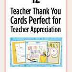Printable Teacher Thank You Cards For Teacher Appreciation   Free Printable Teacher Appreciation Cards To Color