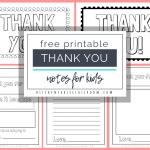 Printable Thank You Cards For Kids   The Kitchen Table Classroom   Free Printable Thank You