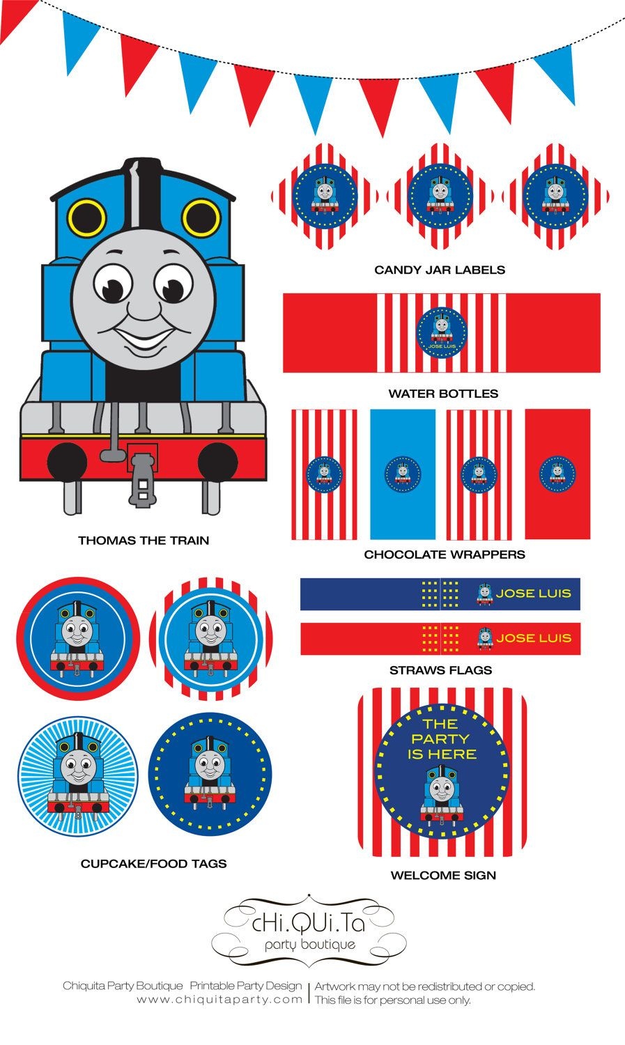 Printable Thoma&amp;#039;s The Train Birthday Party Pdfchiquitapb The - Free Printable Thomas The Train Cupcake Toppers
