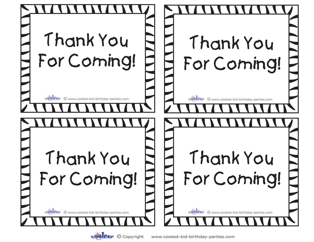 Printable Tigger Thank You Cards - Free Printable Thank You Cards Black And White