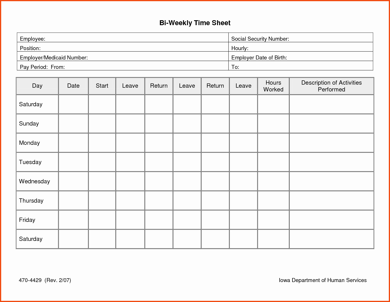 Printable Time Sheet And Daily Timesheet Template Free Printable - Free Printable Time Cards