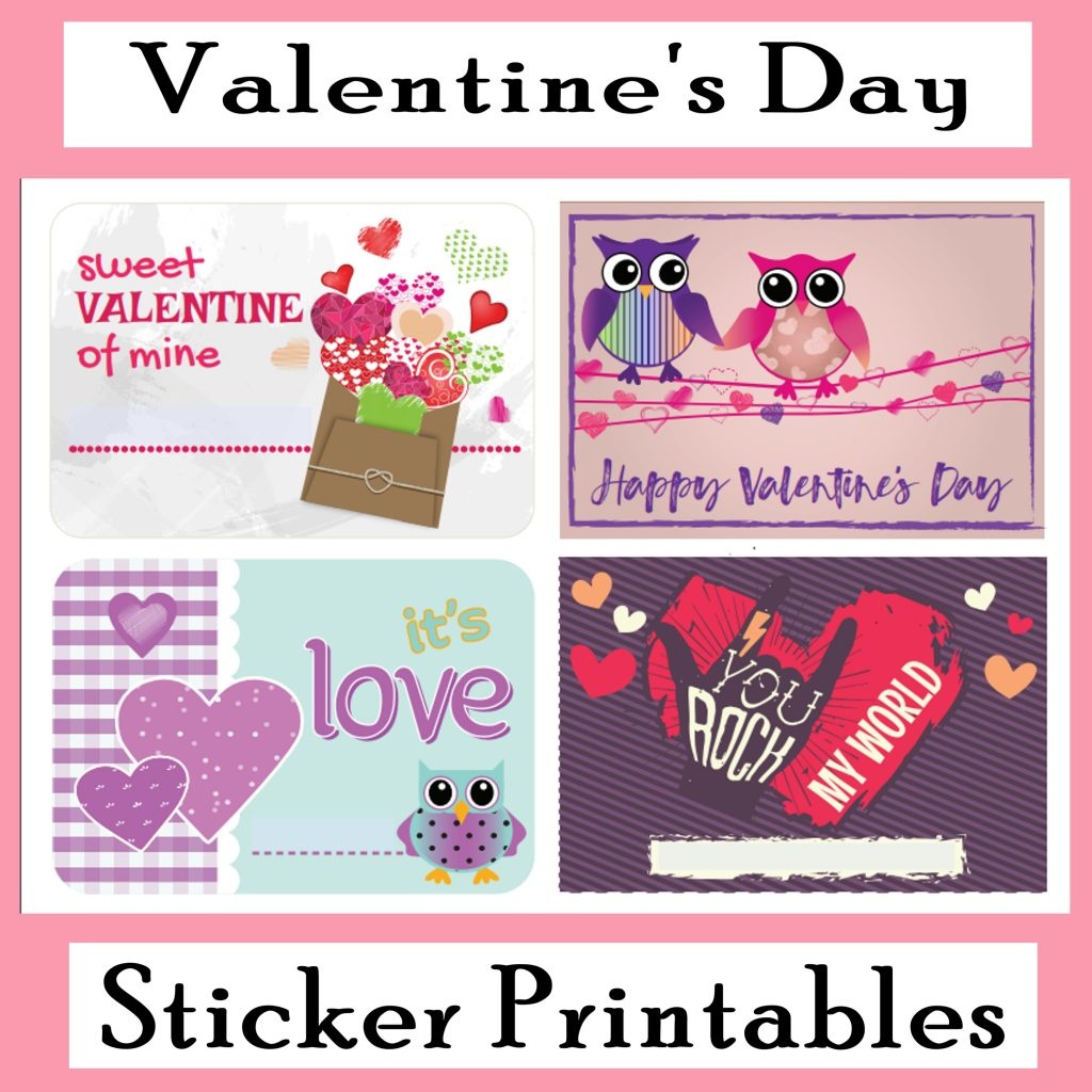 Printable Valentine&amp;#039;s Day Stickers - Printables 4 Mom - Free Printable Valentine&amp;#039;s Day Decorations