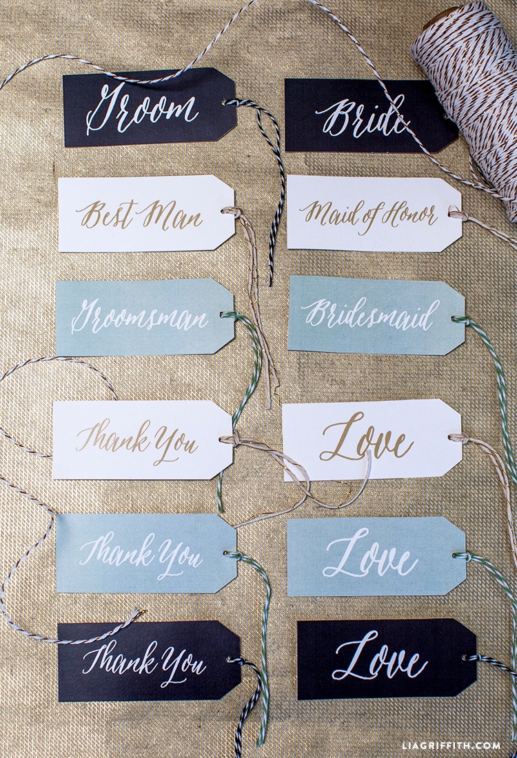 Printable Wedding Gift Tags - Lia Griffith - Free Printable Wedding Thank You Tags