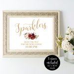 Printable Wedding Sparkler Sign Editable Reception Let Love | Etsy   Free Printable Wedding Sparkler Sign