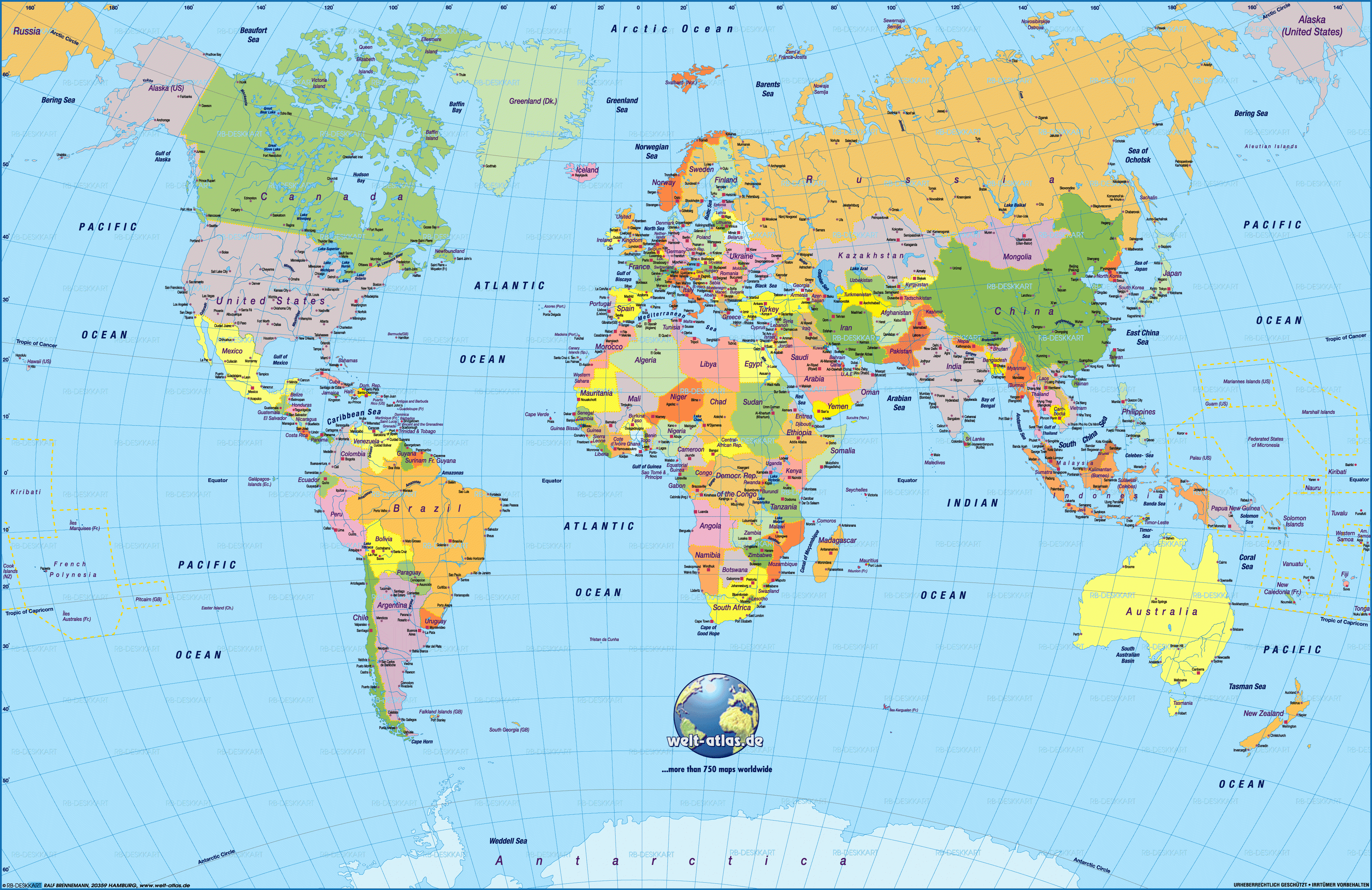 Printable World Map Labeled | World Map See Map Details From Ruvur - Free Printable World Map With Countries Labeled