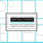 Printable Writing Paper For Kids  Twenty Versions Of Lined Paper To   Free Printable Writing Paper
