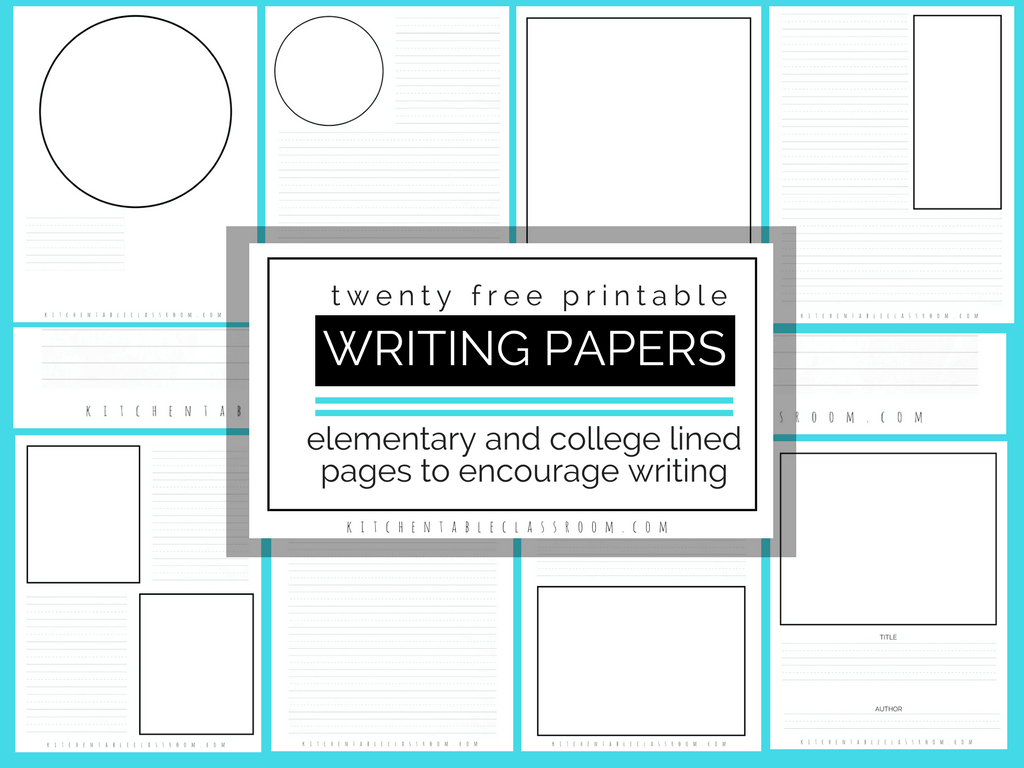 Printable Writing Paper For Kids- Twenty Versions Of Lined Paper To - Free Printable Writing Paper