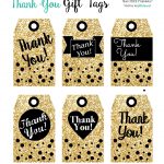 Printables Gift Tags Gold Glitter & Black | I ♥ Packaging Designs   Free Printable Thank You Tags For Birthdays