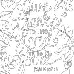 Ps 107.1 | Crafts, Arts | Printable Bible Verses, Bible Verse   Free Printable Bible Coloring Pages With Scriptures