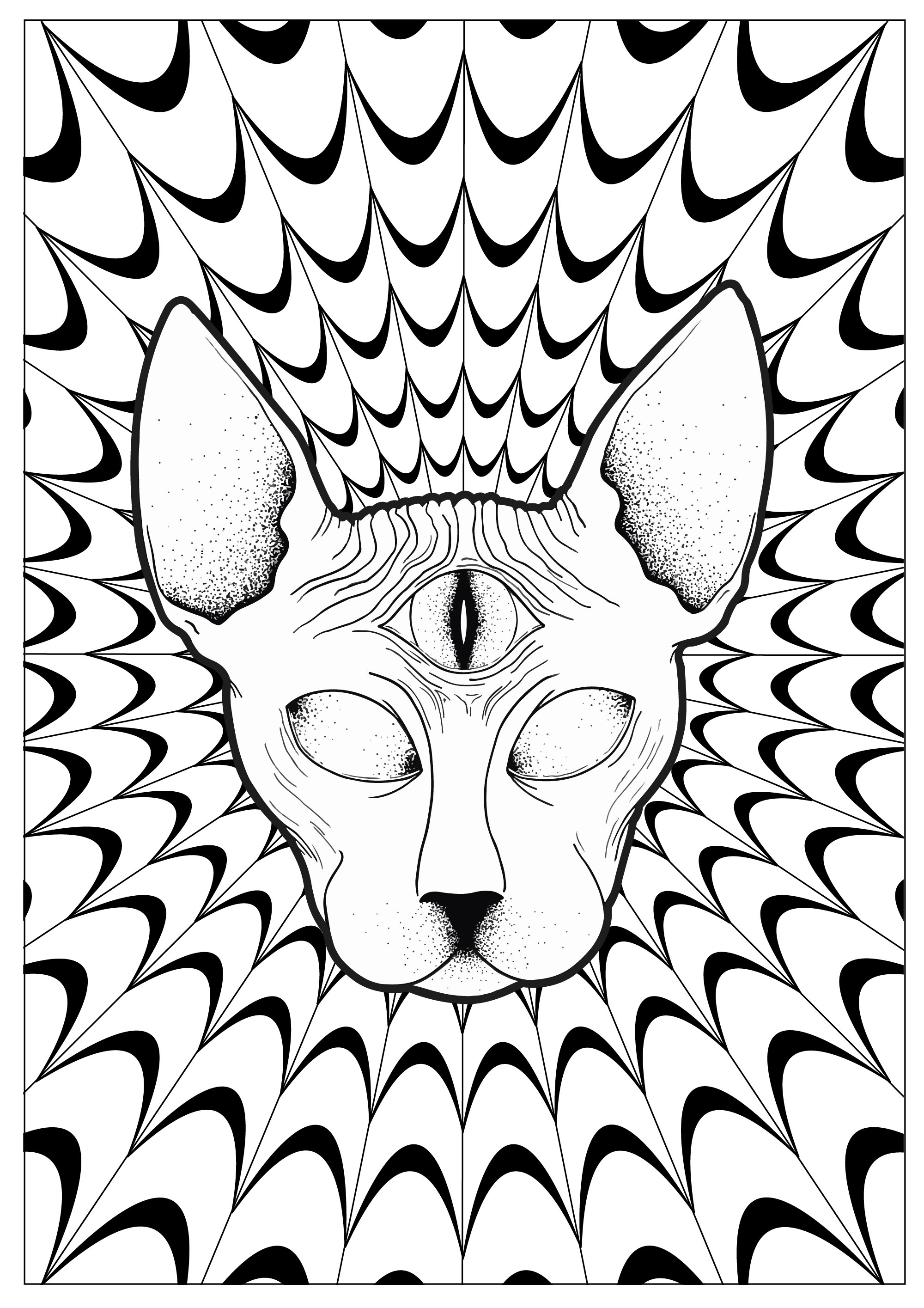 Psychedelic - Coloring Pages For Adults - Free Printable Trippy Coloring Pages